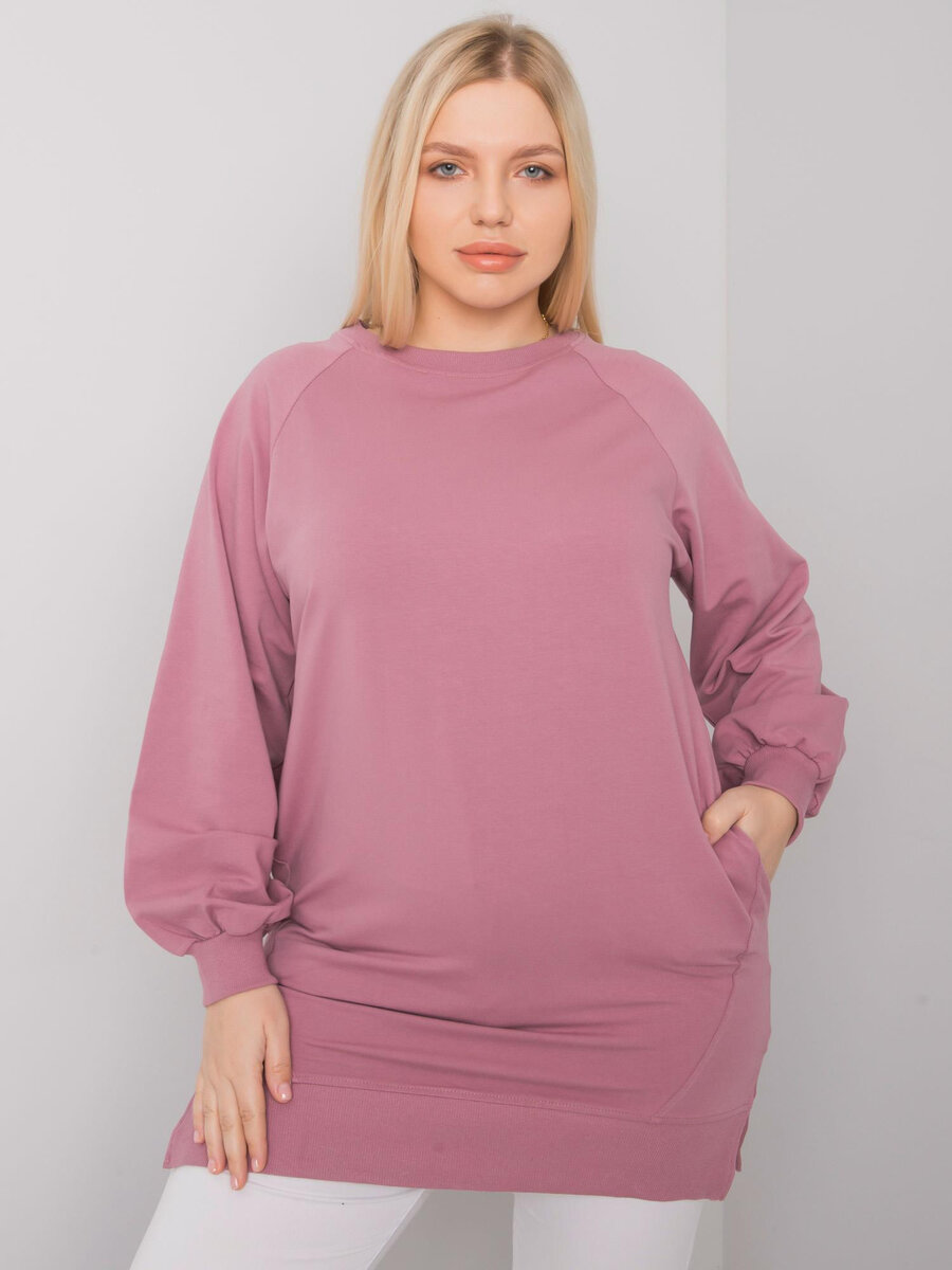 Dámská špinavě bavlněná mikina pro ženy plus size FPrice, jedna velikost i523_2016103066315