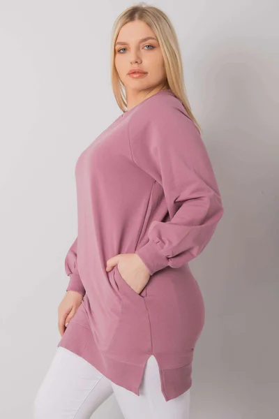 Dámská špinavě bavlněná mikina pro ženy plus size FPrice