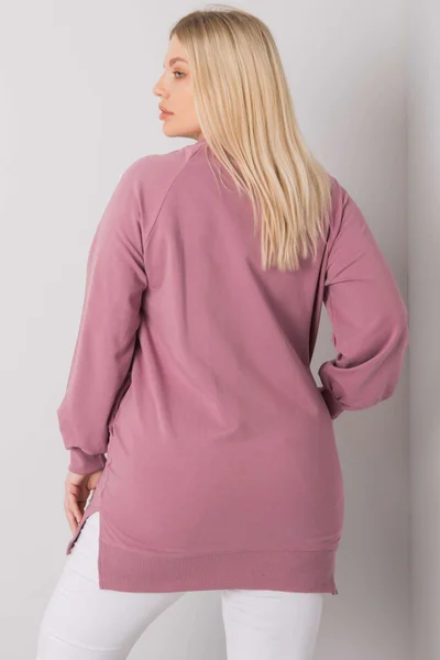 Dámská špinavě bavlněná mikina pro ženy plus size FPrice