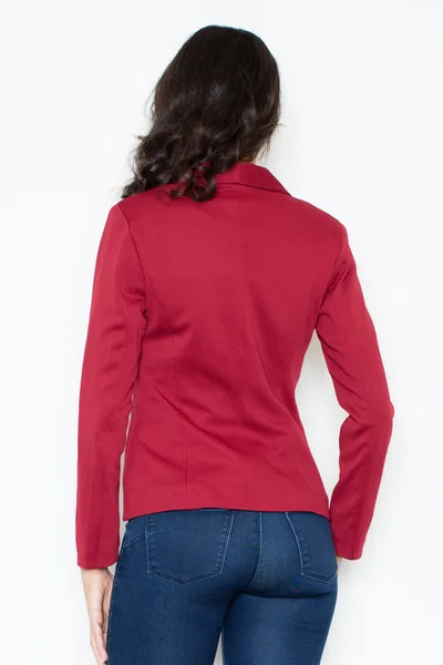 Červené dámské sako s límcem Figl