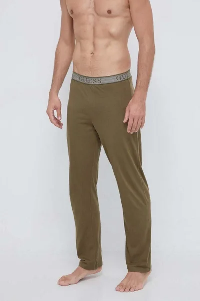 Khaki-černé pánské dlouhé pyžamo Guess