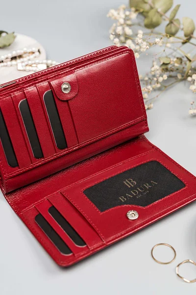 Červená dámská / pánská peněženka FPrice 912-BSVT- BADURA