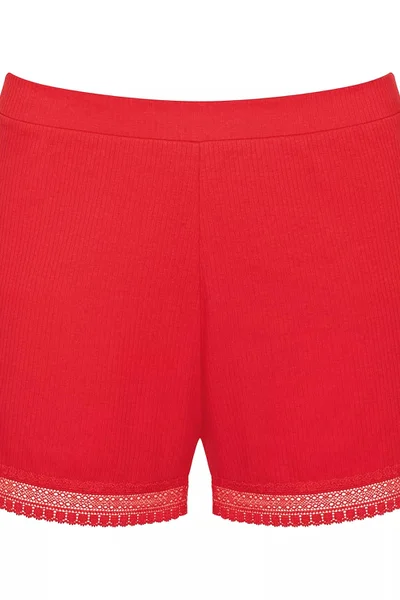 Červené dámské bavlněné šortky Sloggi