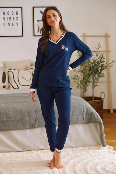 Pohodlné dámské pyžamo Doctornap tmavě modré