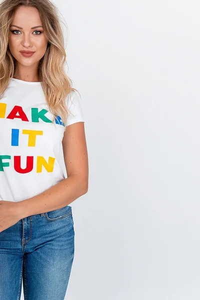 Dámské tričko 'Make it Fun' - bílé od Kesi