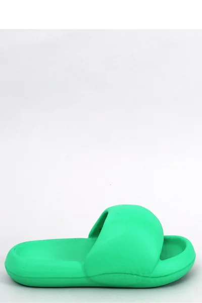 Dámské zelené gumové pantofle Inello