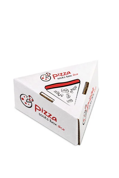 Duhové pizza ponožky v krabici - 1 pár Kesi