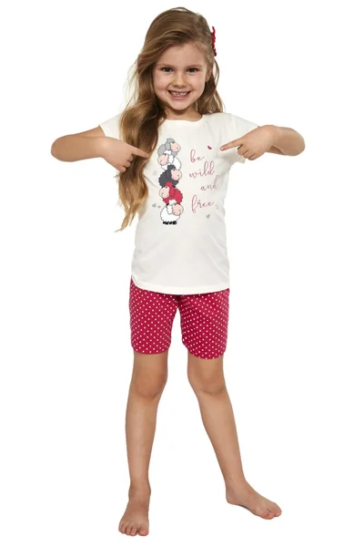 Dívčí pyžamo OP214 - Cornette (krémová)