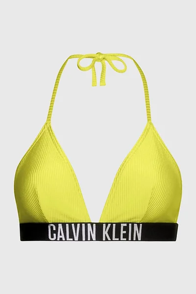 Dámský plavkový vrchní díl bikin - neonžlutá - Calvin Klein