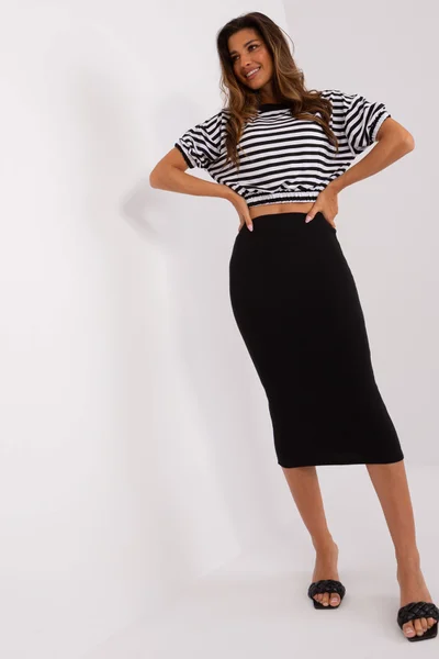 Módní dámský komplet FPrice midi sukně a crop top