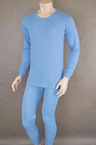 Pánské modré spodní tričko s dlouhým rukávem Gucio