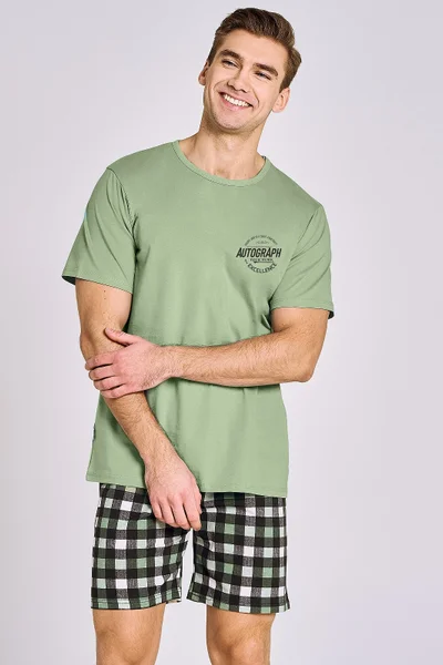 Světle zelené pánské pyžamo se šortkami Taro