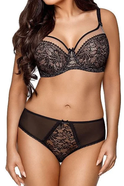 Podprsenka Crystal Soft Black bez kostic - Ava Lingerie