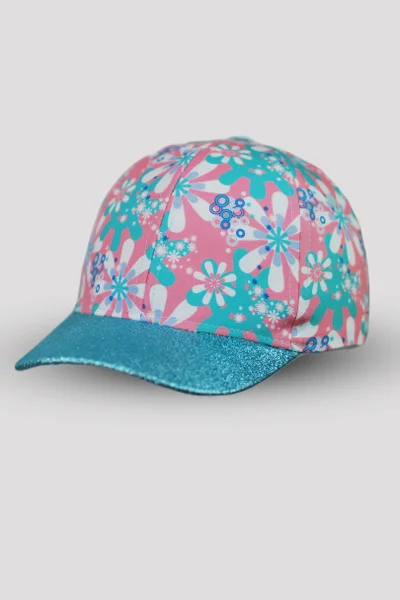 Dívčí barevná baseballová čepice s květinovým potiskem Noviti