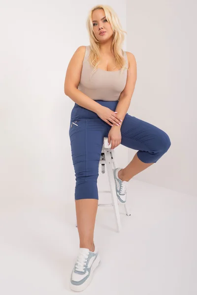 Plus size pohodlné dámské 3/4 kalhoty FPrice