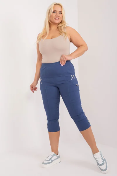 Plus size pohodlné dámské 3/4 kalhoty FPrice