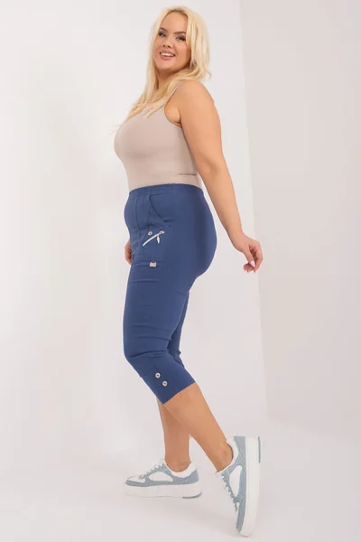 Plus size pohodlné dámské 3/4 kalhoty FPrice