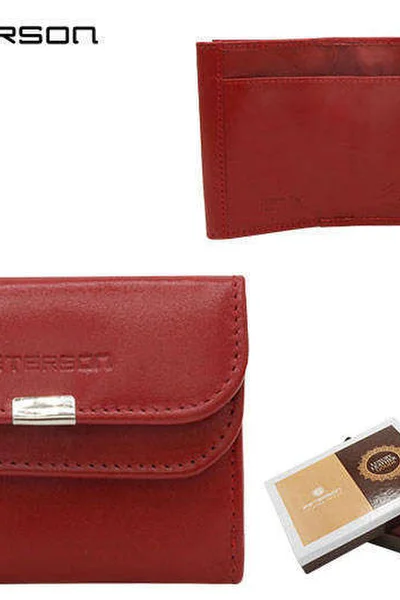 Červená dámská peněženka na patentek FPrice