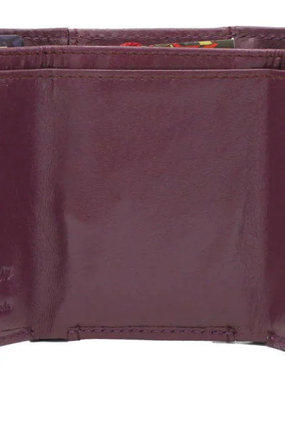 Dámská kožená peněženka v tmavě fialové barvě FPrice