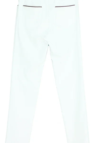 Dámské bílé kalhoty v pase na gumu Gonera 038