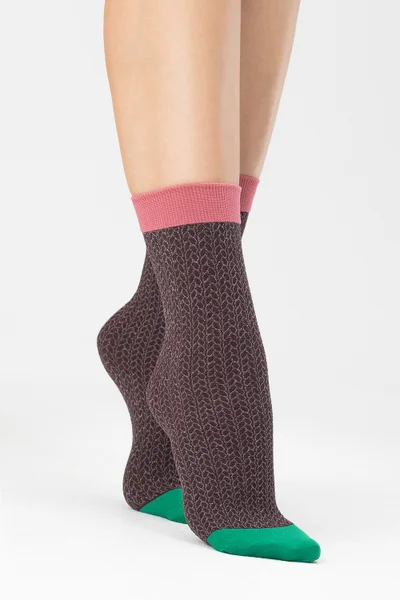 Šedé dámské ponožky nad kotníky Fiore