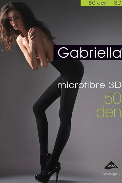 Dámské mikrovlákno punčocháče Gabriella 3D Nero