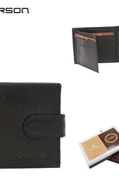 Černá peněženka z přírodní kůže FPrice