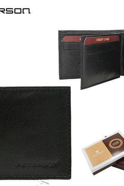 Klasická kožená peněženka v černé barvě FPrice