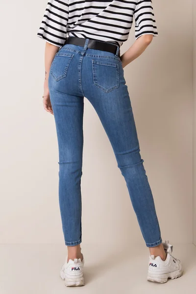 Dámské džínové kalhoty modré bokovky FPrice