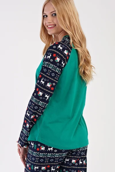Zelené vánoční pyžamo Vienetta Secret