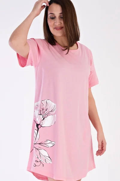 Jemná dámská noční košile s květem Vienetta plus size
