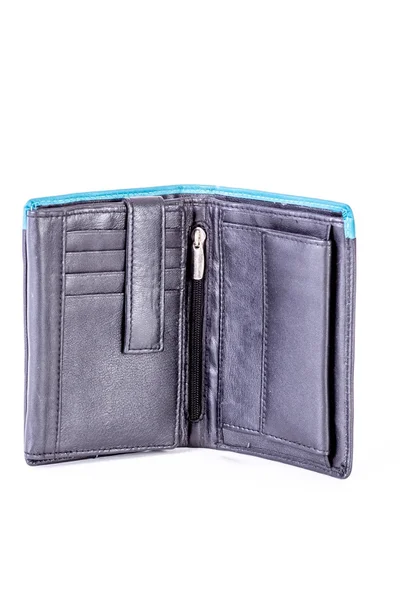 Pánská černo-modrá kožená peněženka FPrice