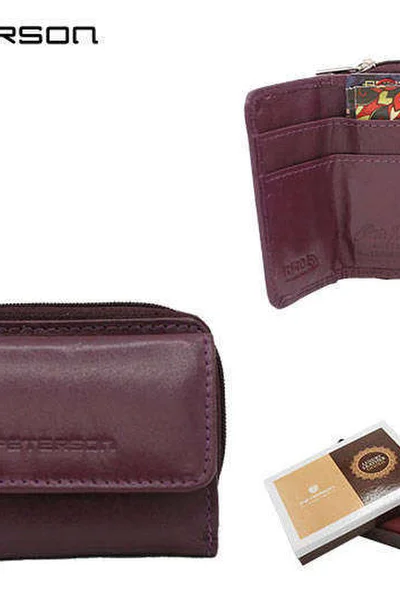 Tmavě fialová dámská kožená peněženka FPrice
