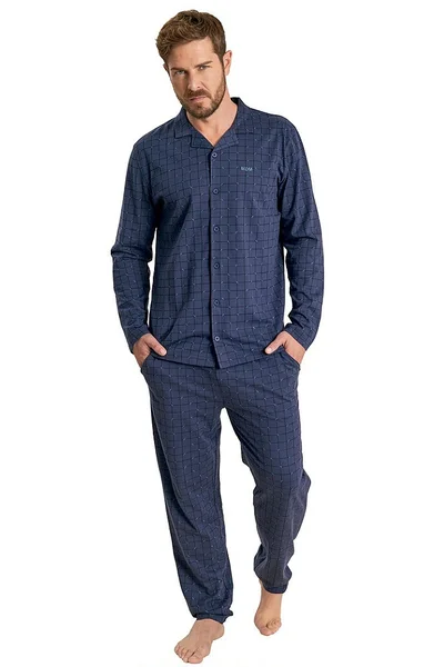 Pánské pyžamo Muydemi O904 Tm. modrá