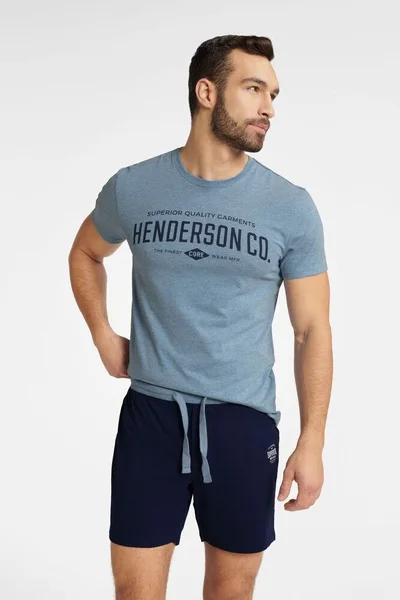 Modré letní pyžamo s nápisem Henderson