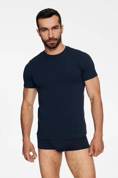 Hladké bavlněné pánské tričko s krátkým rukávem Henderson černé