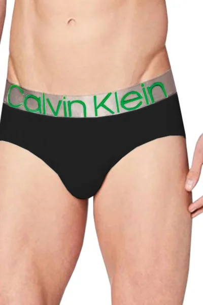 Stylové pánské slipy s barevnou gumou Calvin Klein 3ks