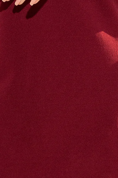 Dámské šaty v bordó barvě s krajkou na rukávech Numoco 190-8