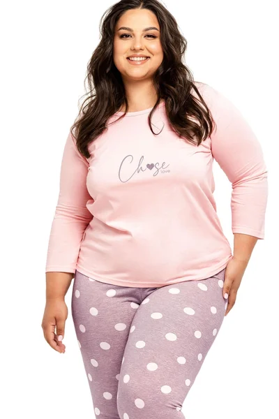 Plus size dámské bavlněné pyžamo Taro