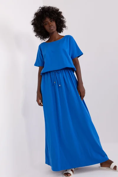 Královsky modré dámské dlouhé šaty FPrice
