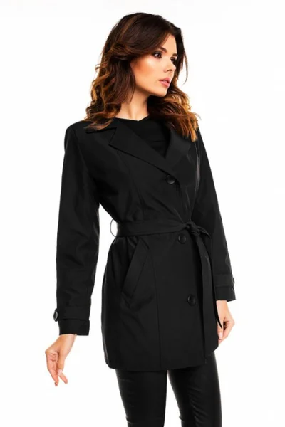 Elegantní dámský krátký černý kabátek Cabba plus size