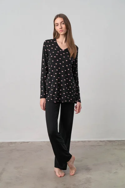 Vamp - Dvoudílné dámské pyžamo U743 - Vamp (barva black)