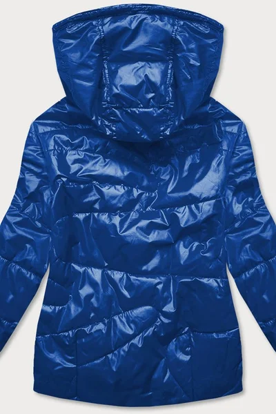 Modro-černá dámská bunda s barevnou kapucí R249 BH FOREVER Modrá