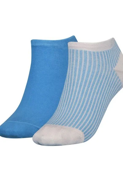 Modré dámské kotníkové ponožky 2 páry Tommy Hilfiger