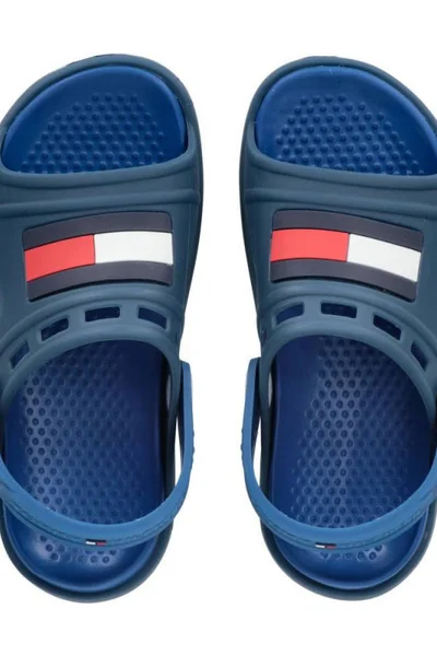 Dětské modré gumové pantofle Tommy Hilfiger