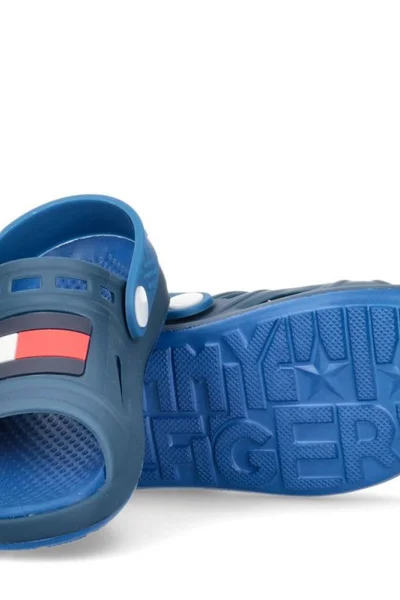 Dětské modré gumové pantofle Tommy Hilfiger