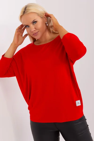 Červené dámské volné tričko FPrice