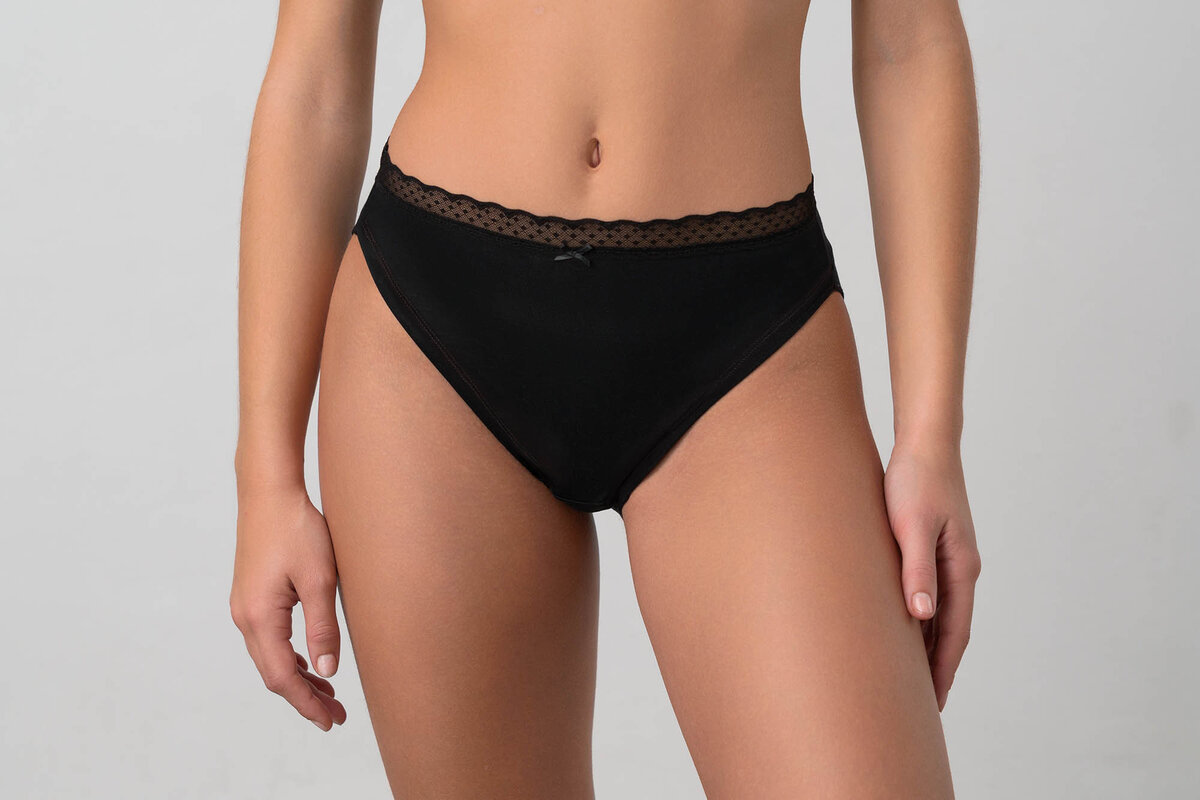 Vamp - Pohodné dámské kalhotky - Nevis IQ367 - Vamp black, cream XL i512_17828_115_5