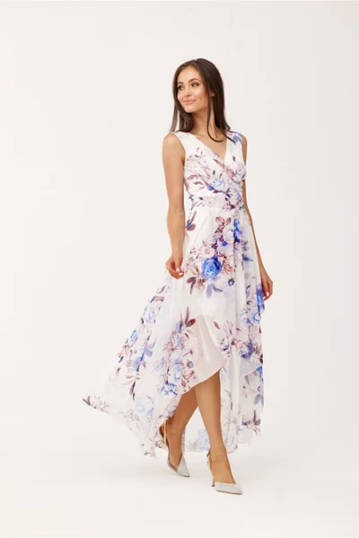 Letní dámské asymetrické šaty s květinovým vzorem Roco Fashion