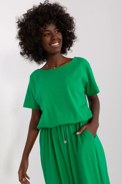 Maxi zelené dámské letní šaty FPrice